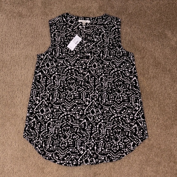 Maurices Black and White Patterned Tank Top - Picture 1 of 2